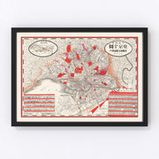 Tokyo Vintage Map 1908