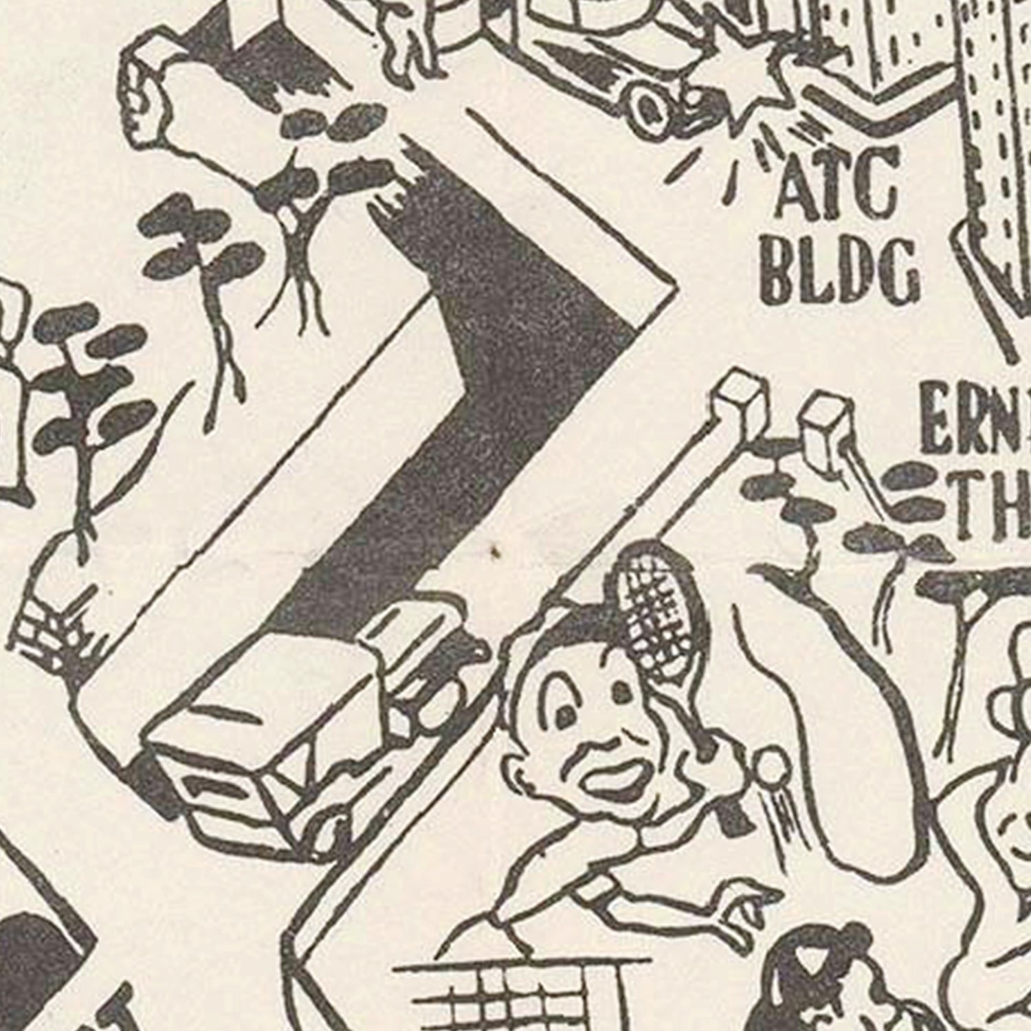 Restored historic details from the 1952 city map of Tokyo