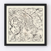 Tokyo Vintage Map 1952