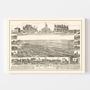 Vintage Map of Lodi, California 1870