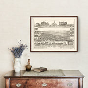 Vintage Map of Lodi, California 1870