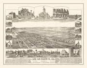 Vintage Map of Lodi, California 1870