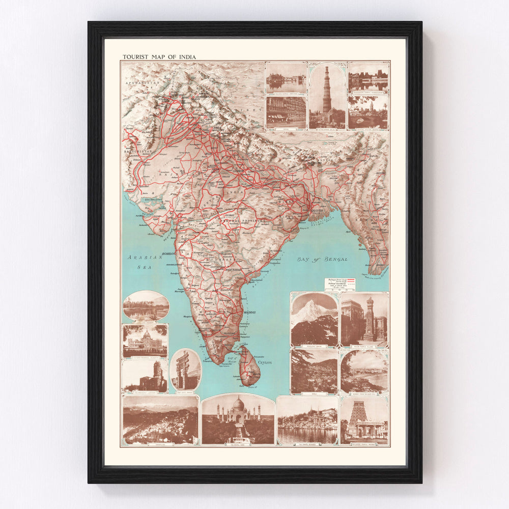 India Vintage Map 1930