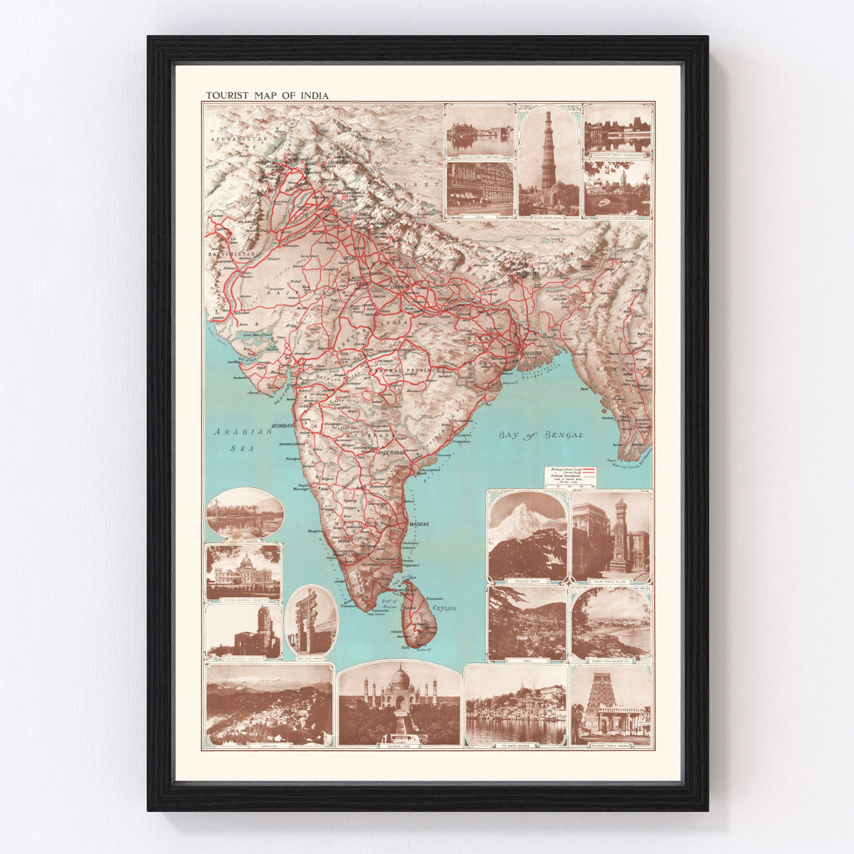 India Vintage Map 1930