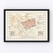 Jerusalem Vintage Map 1935