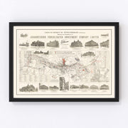 Johannesburg Vintage Map 1902