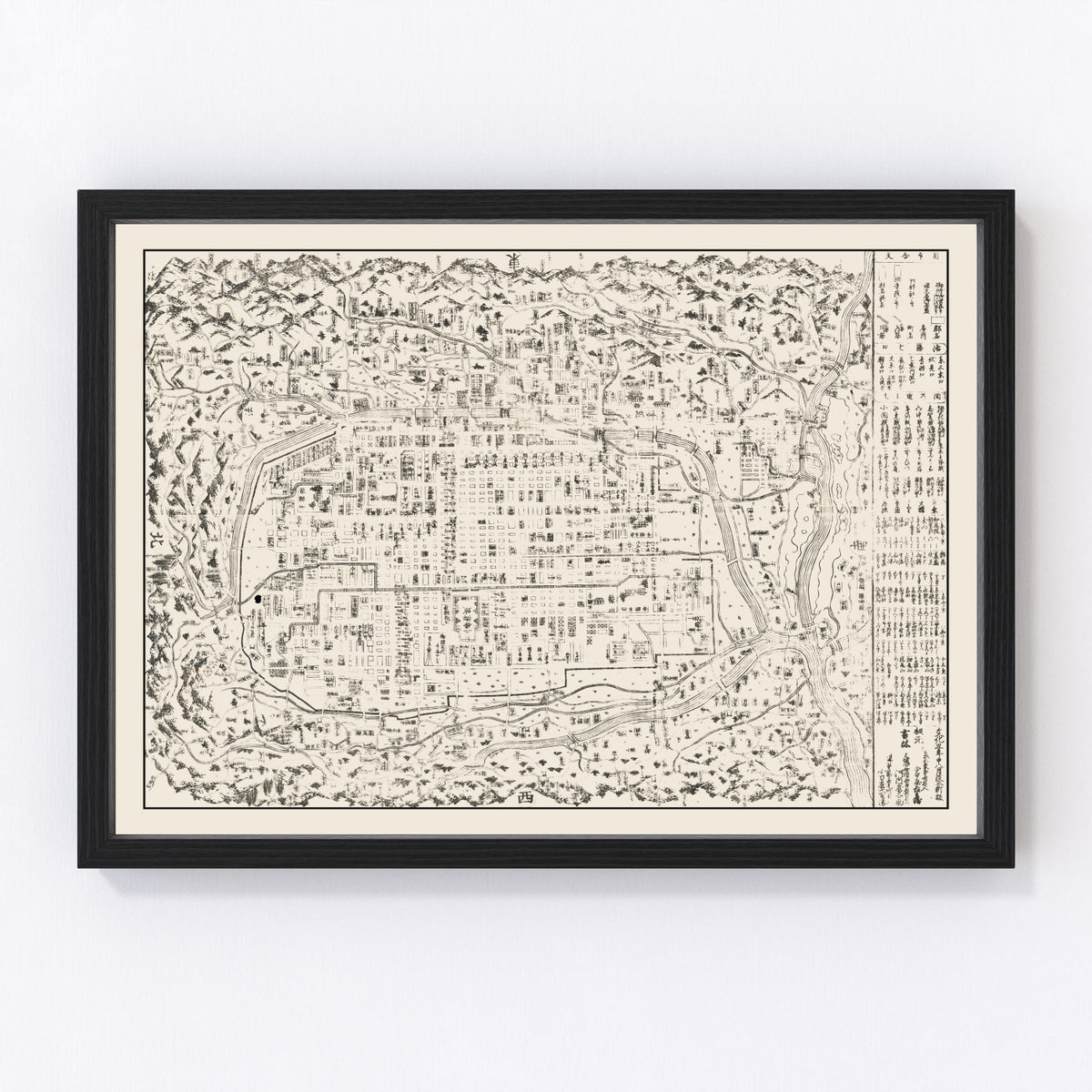 Kyoto Vintage Map 1812