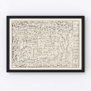 Kyoto Vintage Map 1812