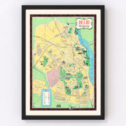Delhi Vintage Map 1960