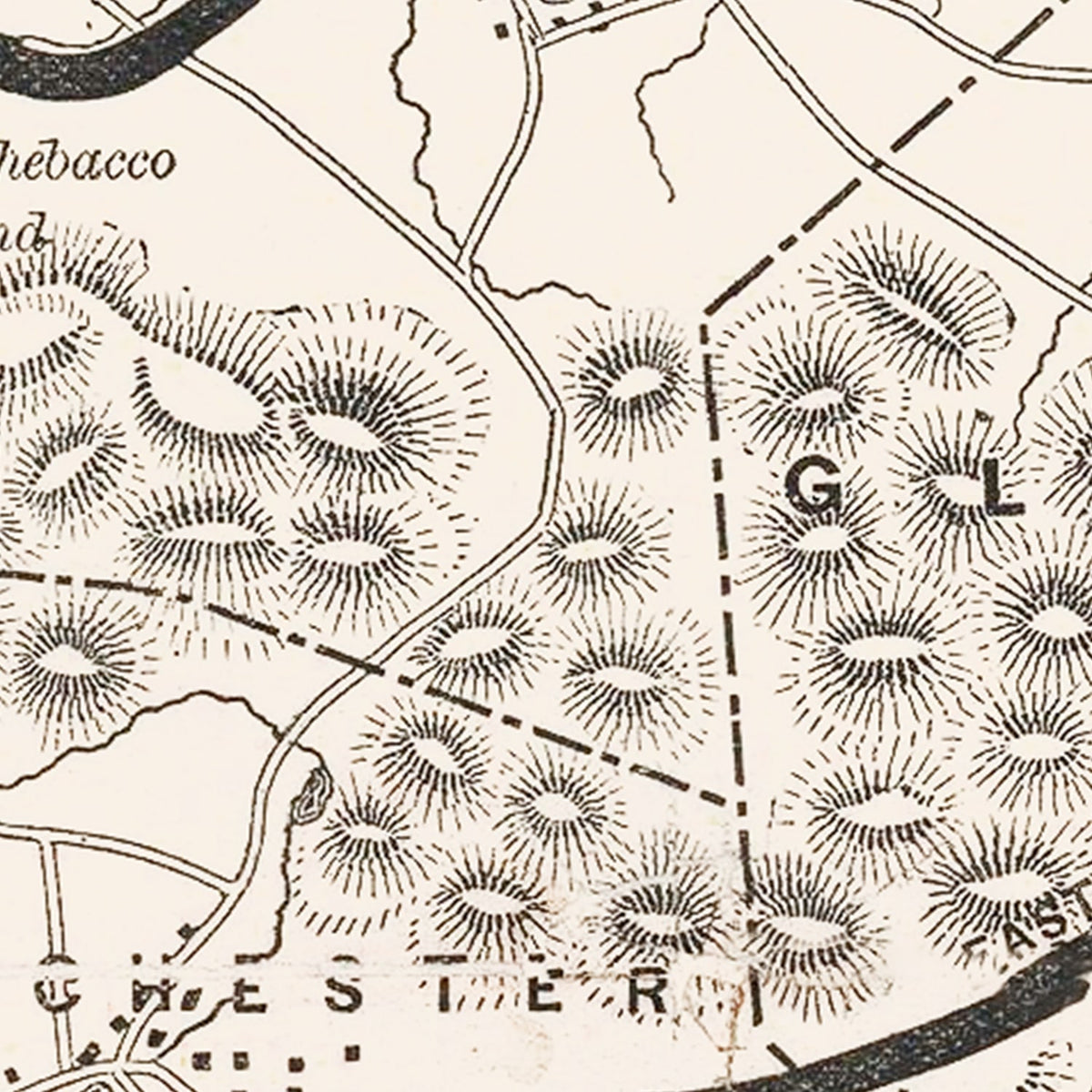 Restored historic details from the 1889 misc. attraction map of County, Massachusetts