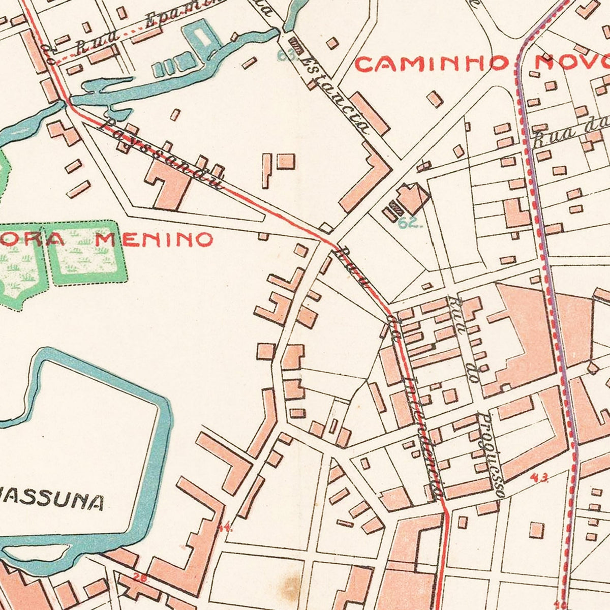 Restored historic details from the 1914 city map of Recife