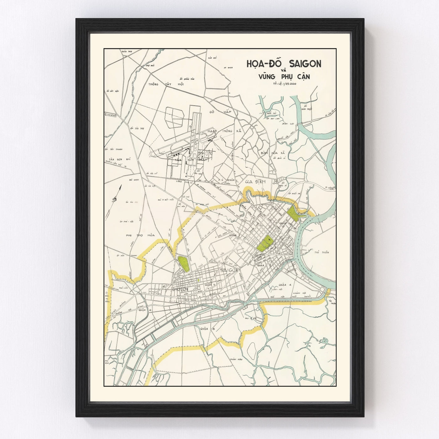 Saigon Vintage Map 1968