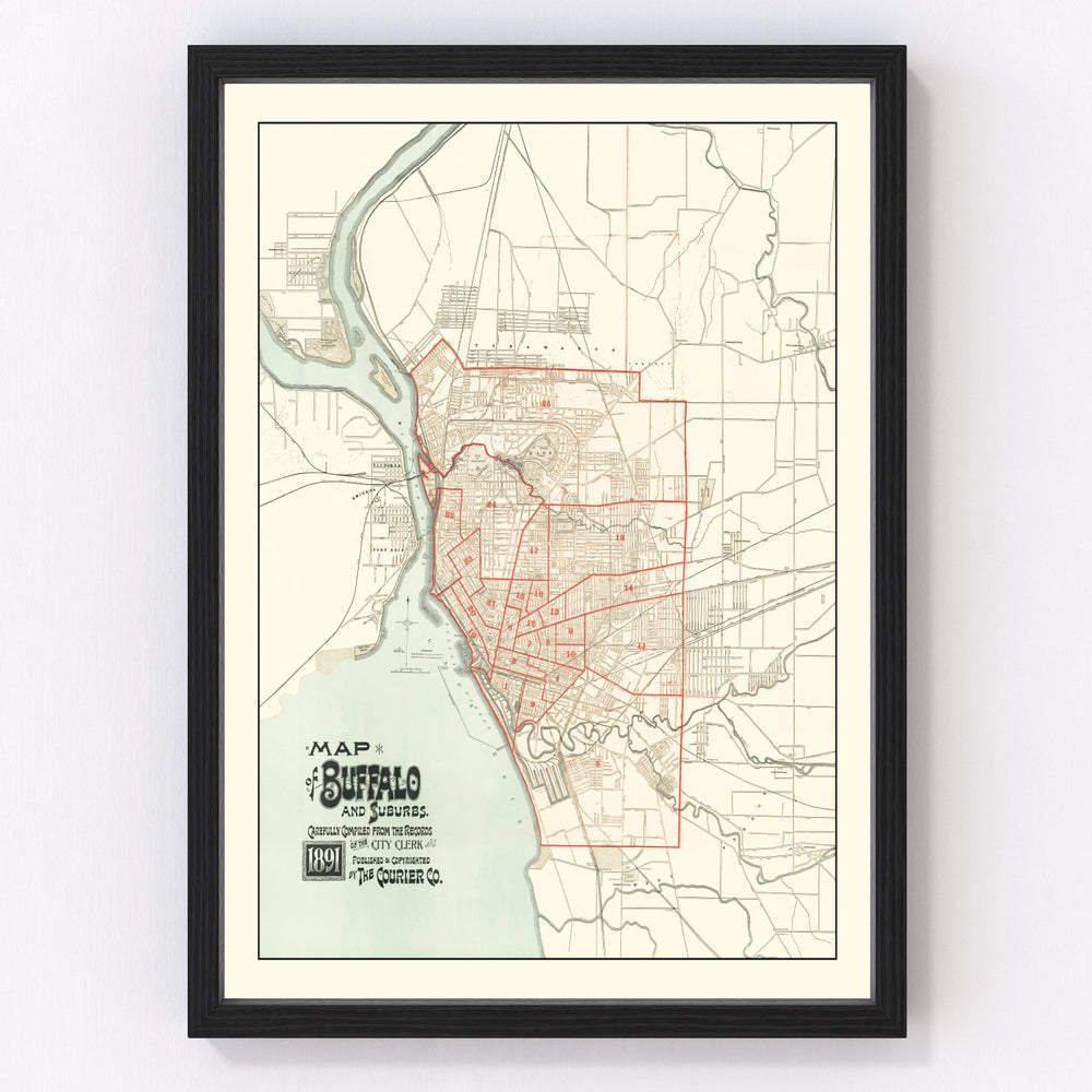 Buffalo Vintage Map 1891