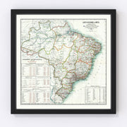 Brazil Vintage Map 1911