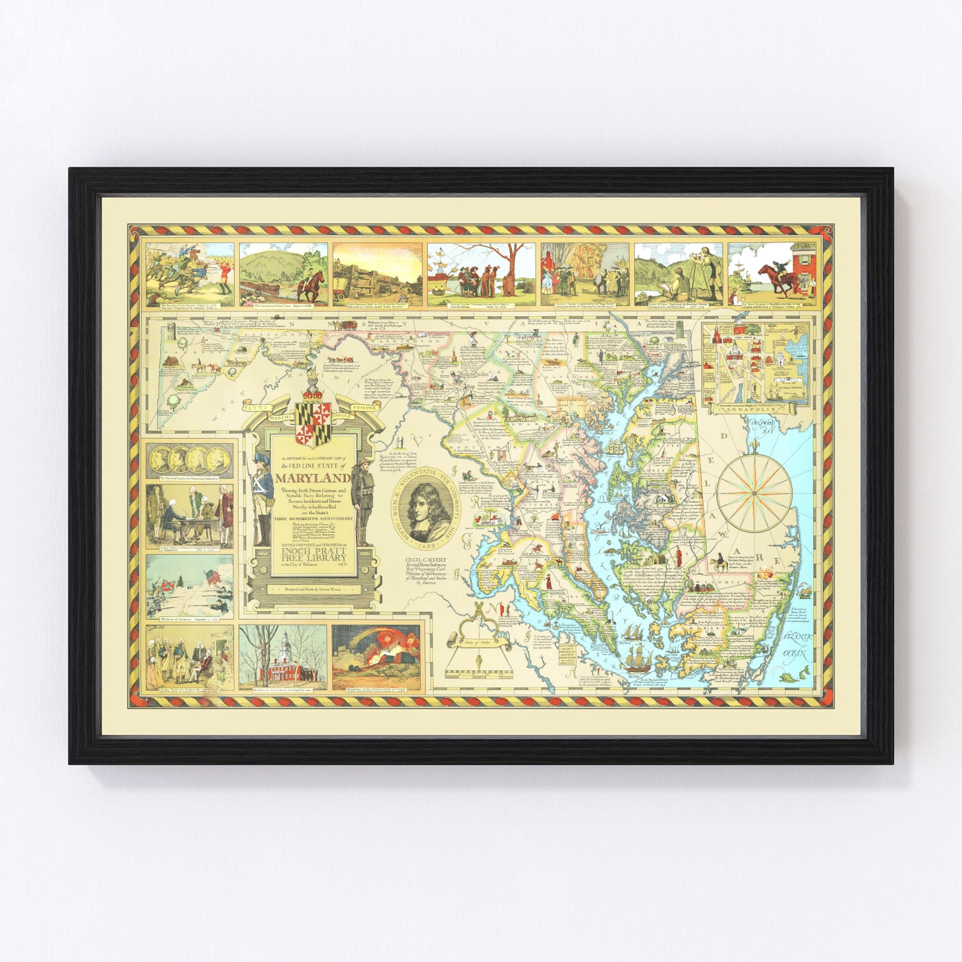 Maryland Vintage Map 1931