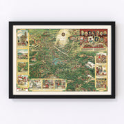 Mexico City Vintage Map 1935