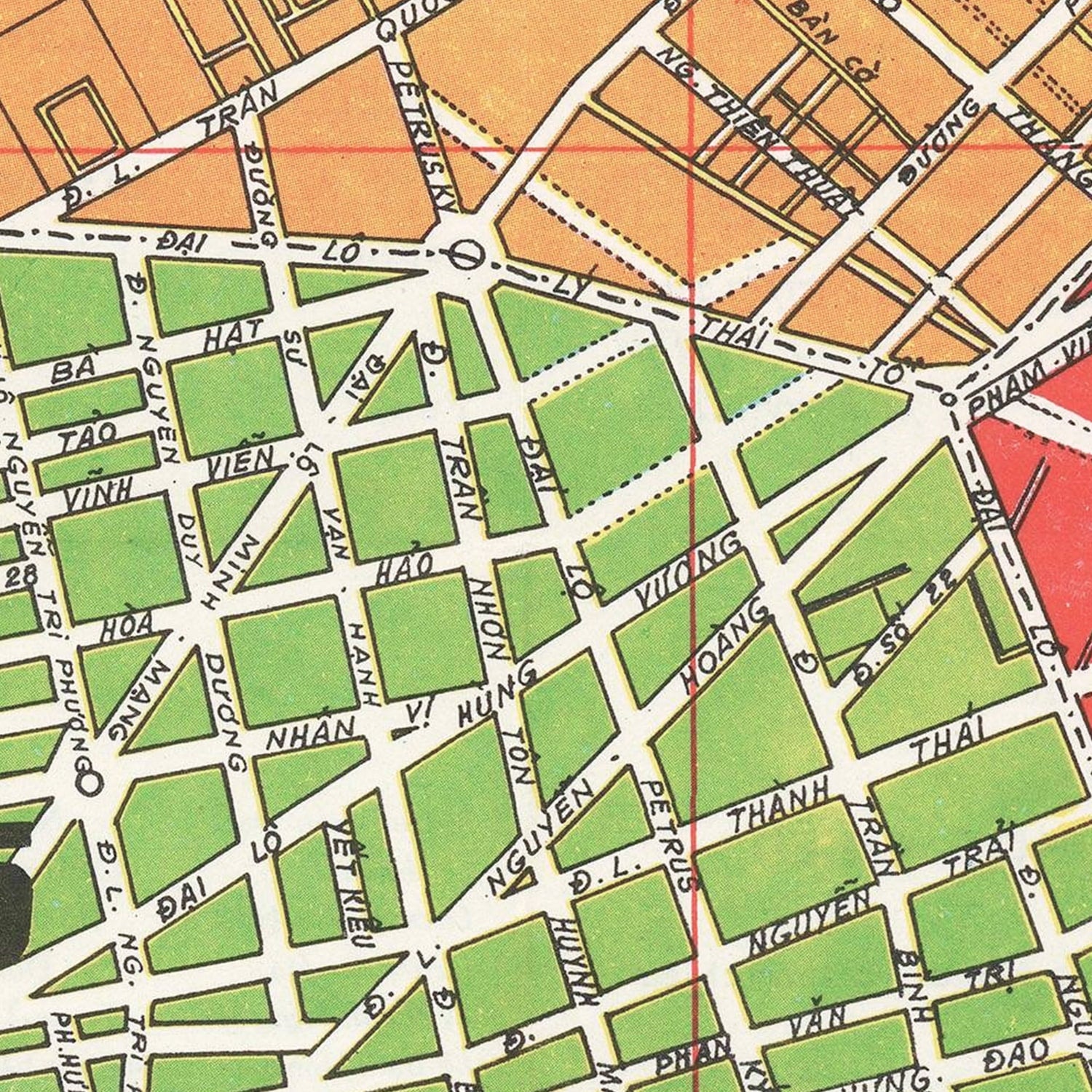 Restored historic details from the 1966 city map of Saigon