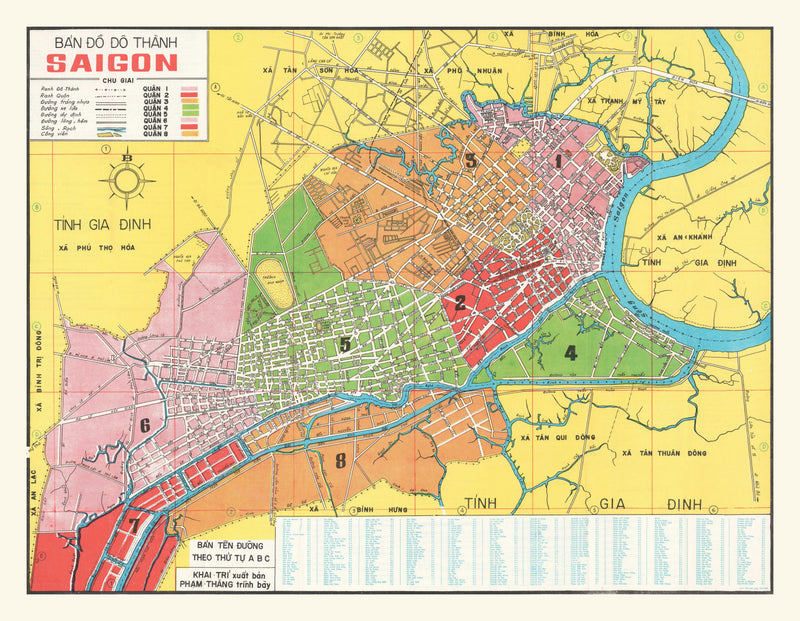 Size comparison using Vintage Map of Saigon, Vietnam 1966
