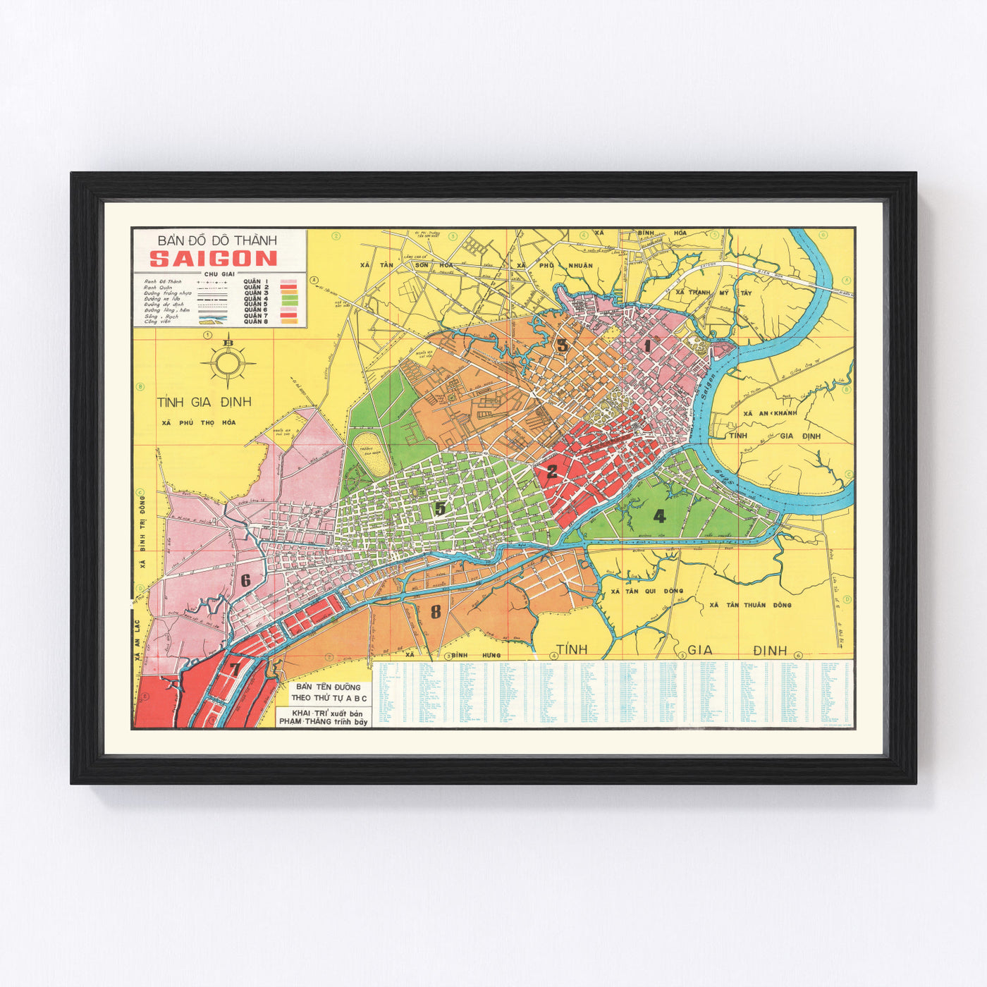 Saigon Vintage Map 1966