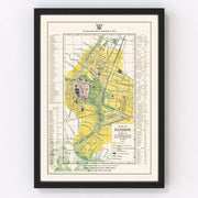 Bangkok Vintage Map 1928