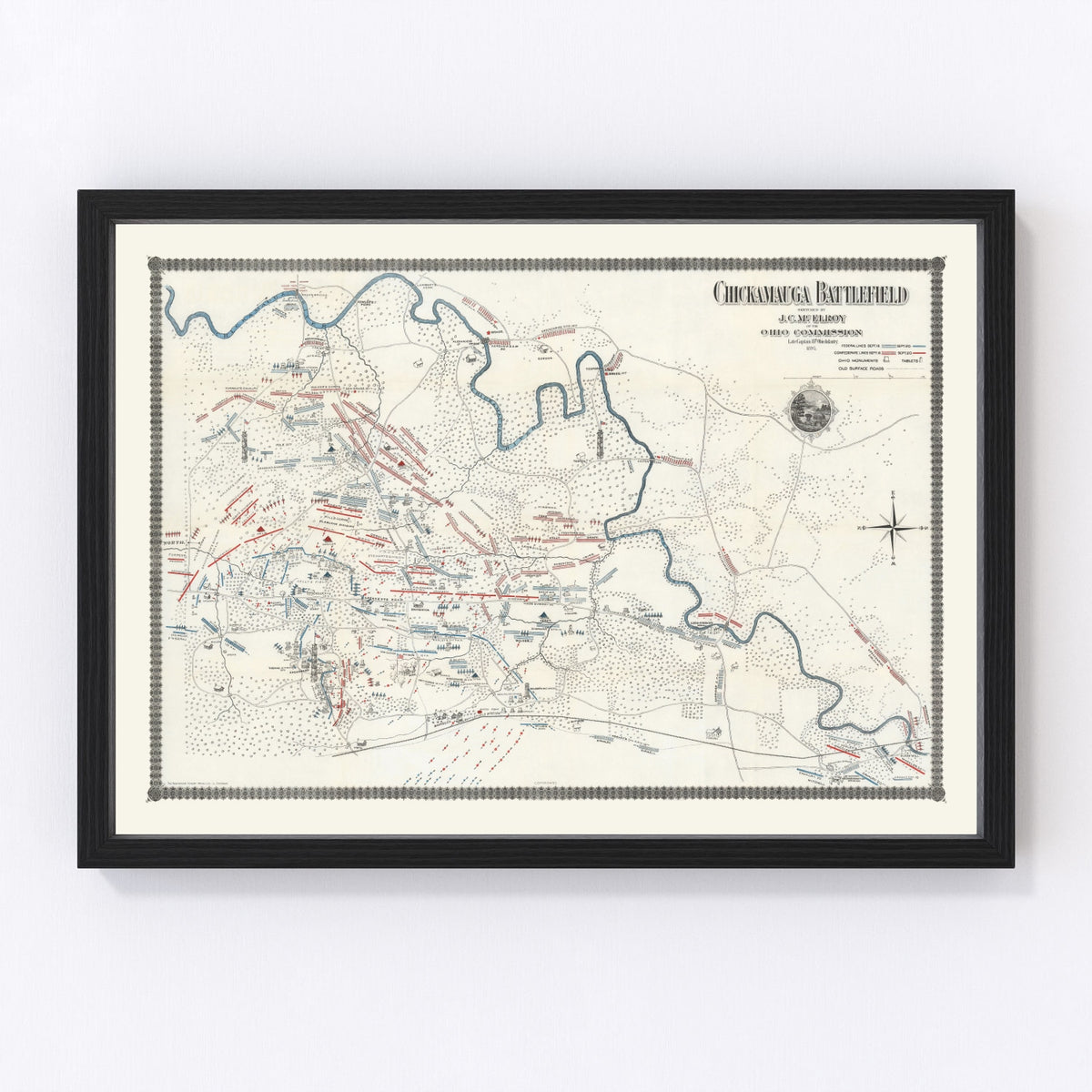 Chickamauga Vintage Map 1895