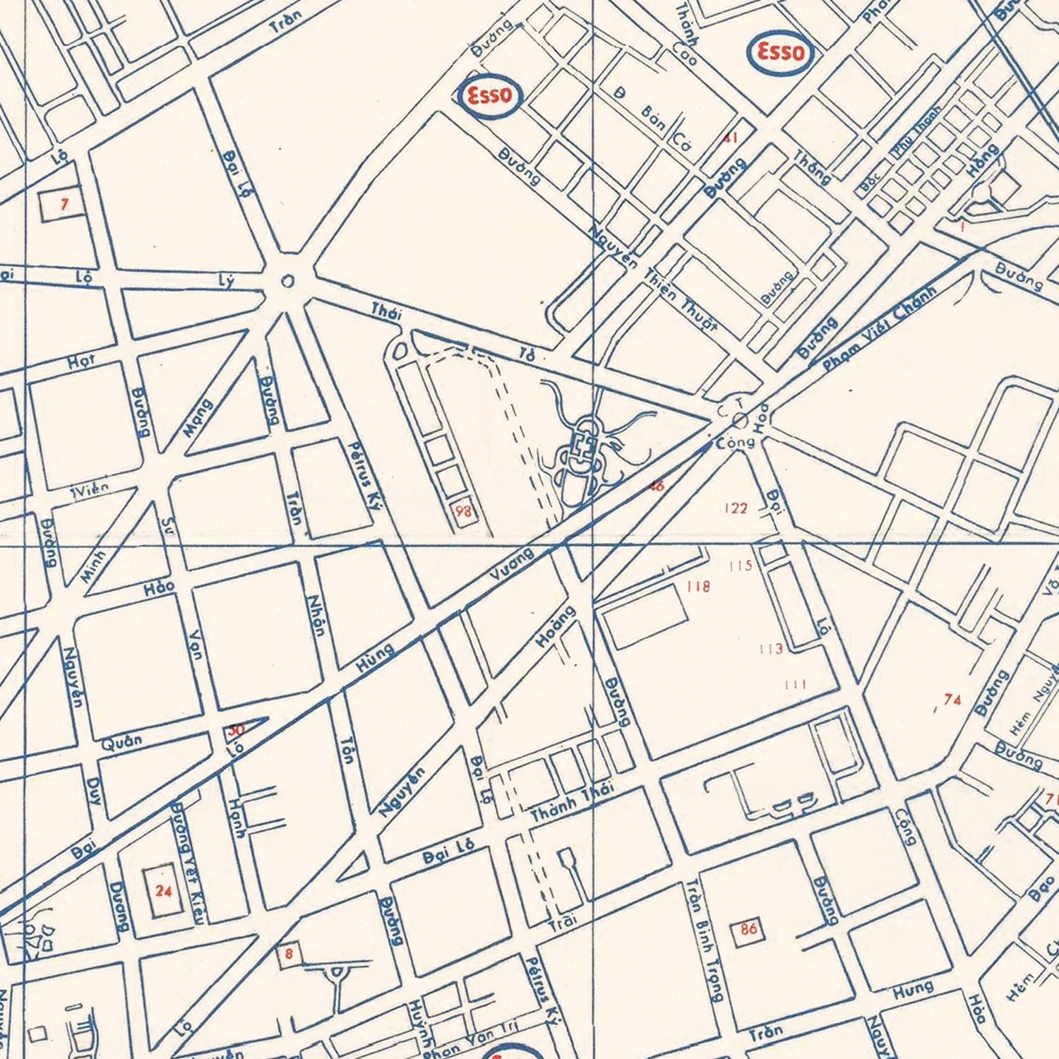 Restored historic details from the 1968 city map of Saigon