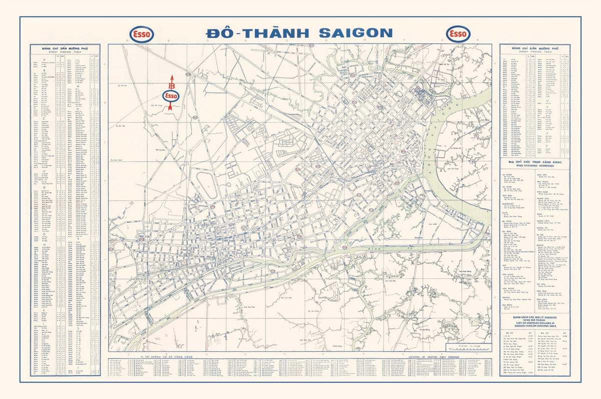Preview of Vintage Map of Saigon, Vietnam 1968