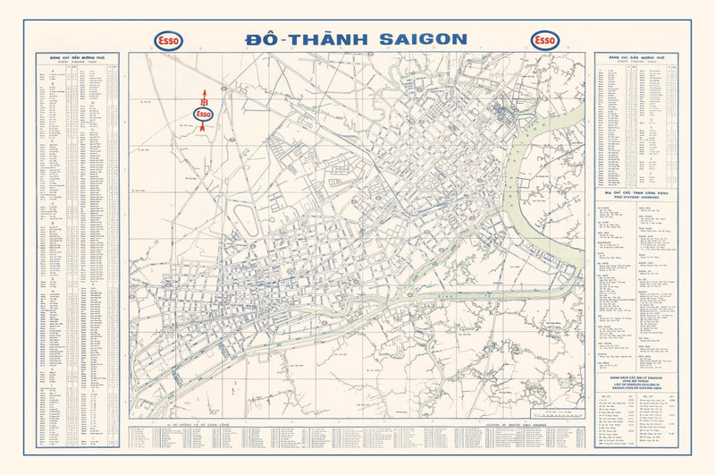 Size comparison using Vintage Map of Saigon, Vietnam 1968