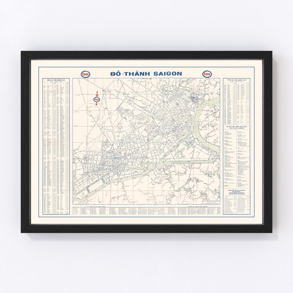 Saigon Vintage Map 1968