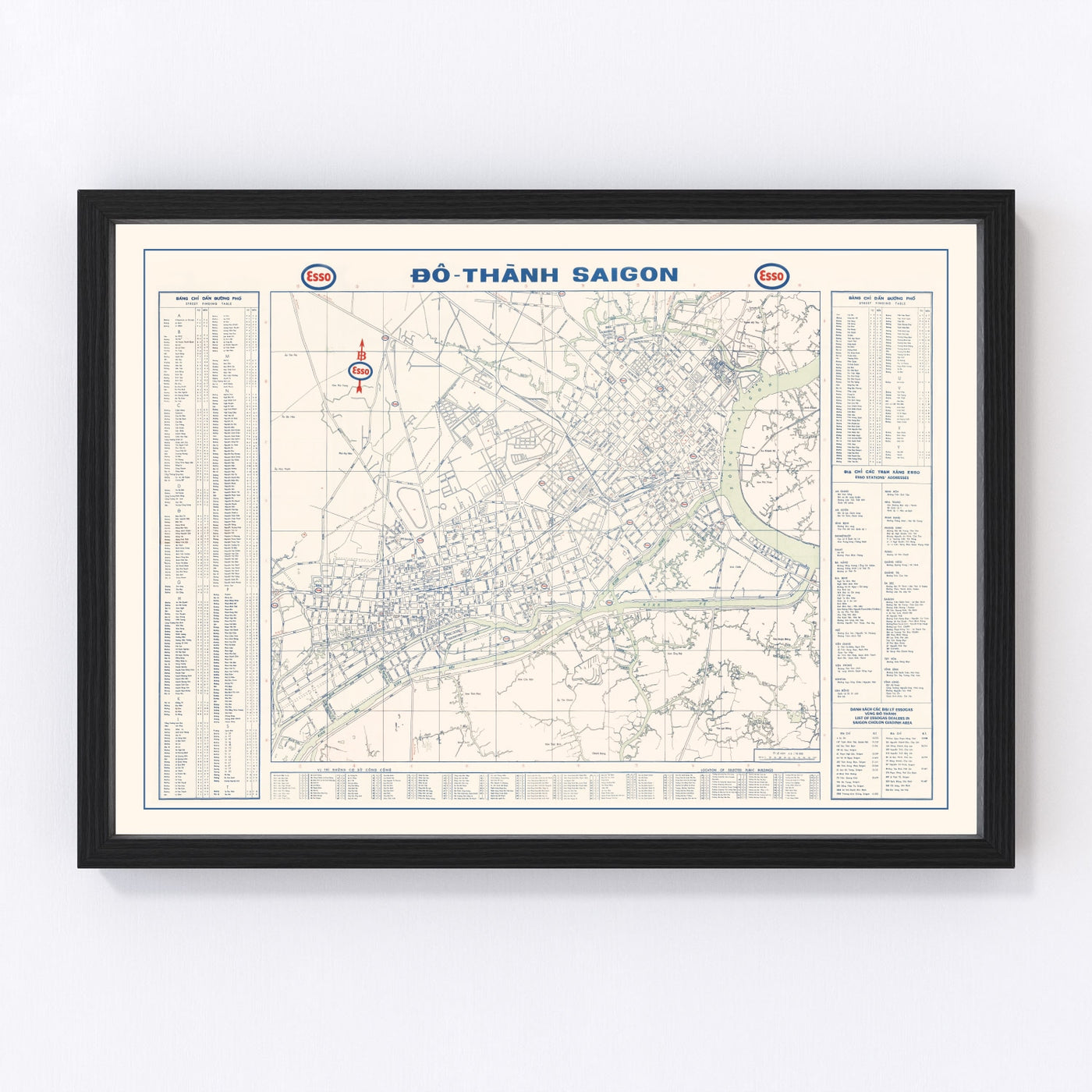 Saigon Vintage Map 1968