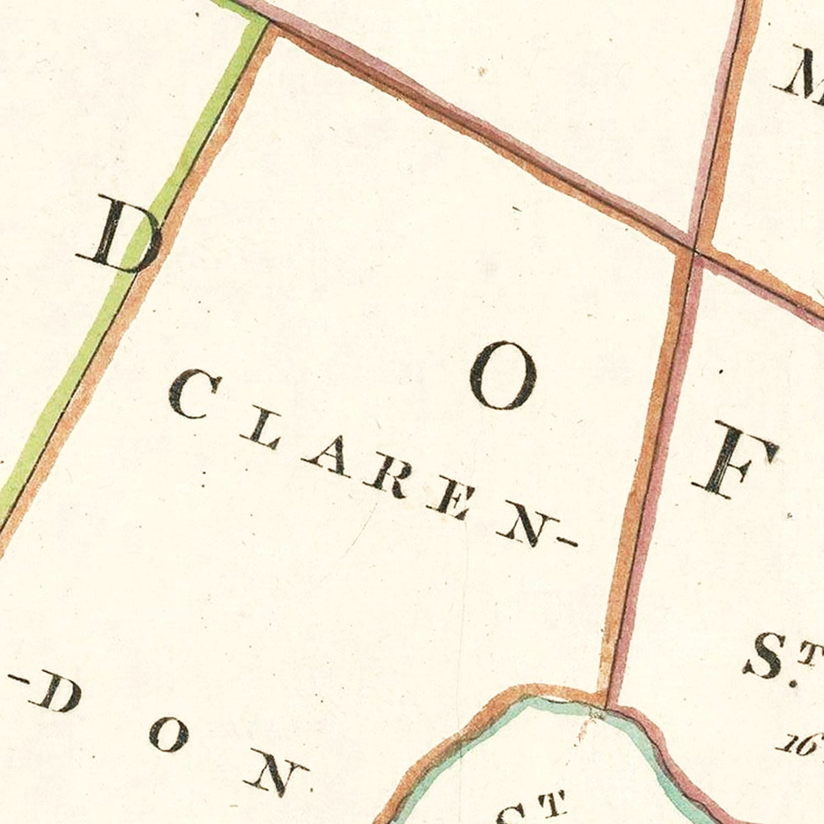 Restored historic details from the 1773 country map of County