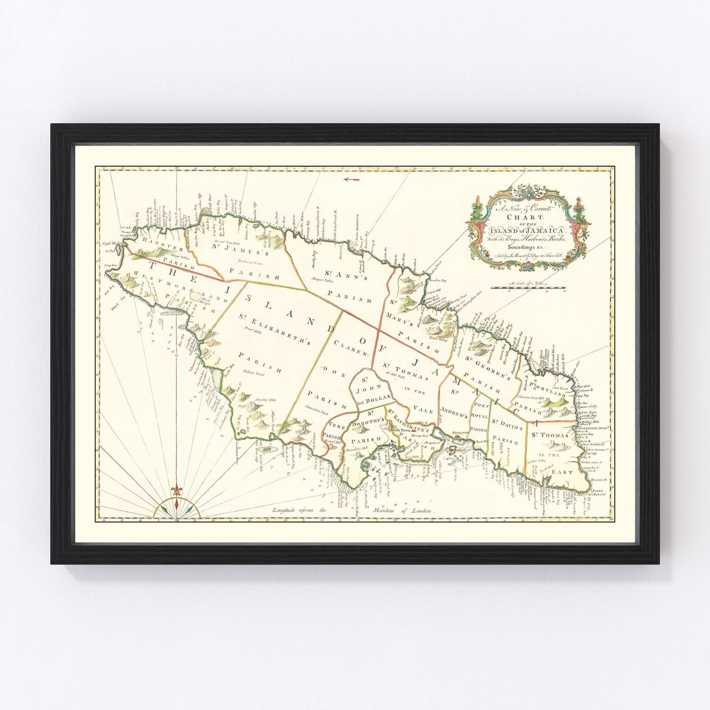 Jamaica Vintage Map 1773