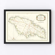 Jamaica Vintage Map 1773