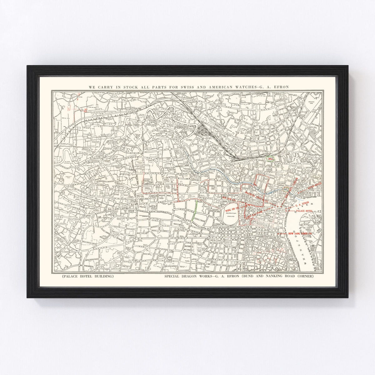 Shanghai Vintage Map 1938