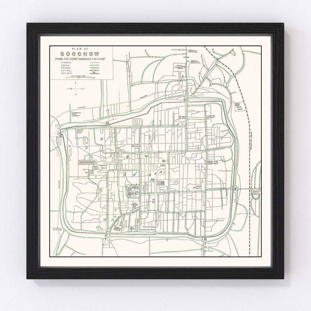 Suzhou Vintage Map 1921