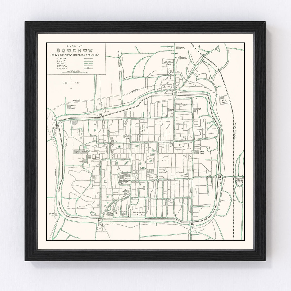 Suzhou Vintage Map 1921