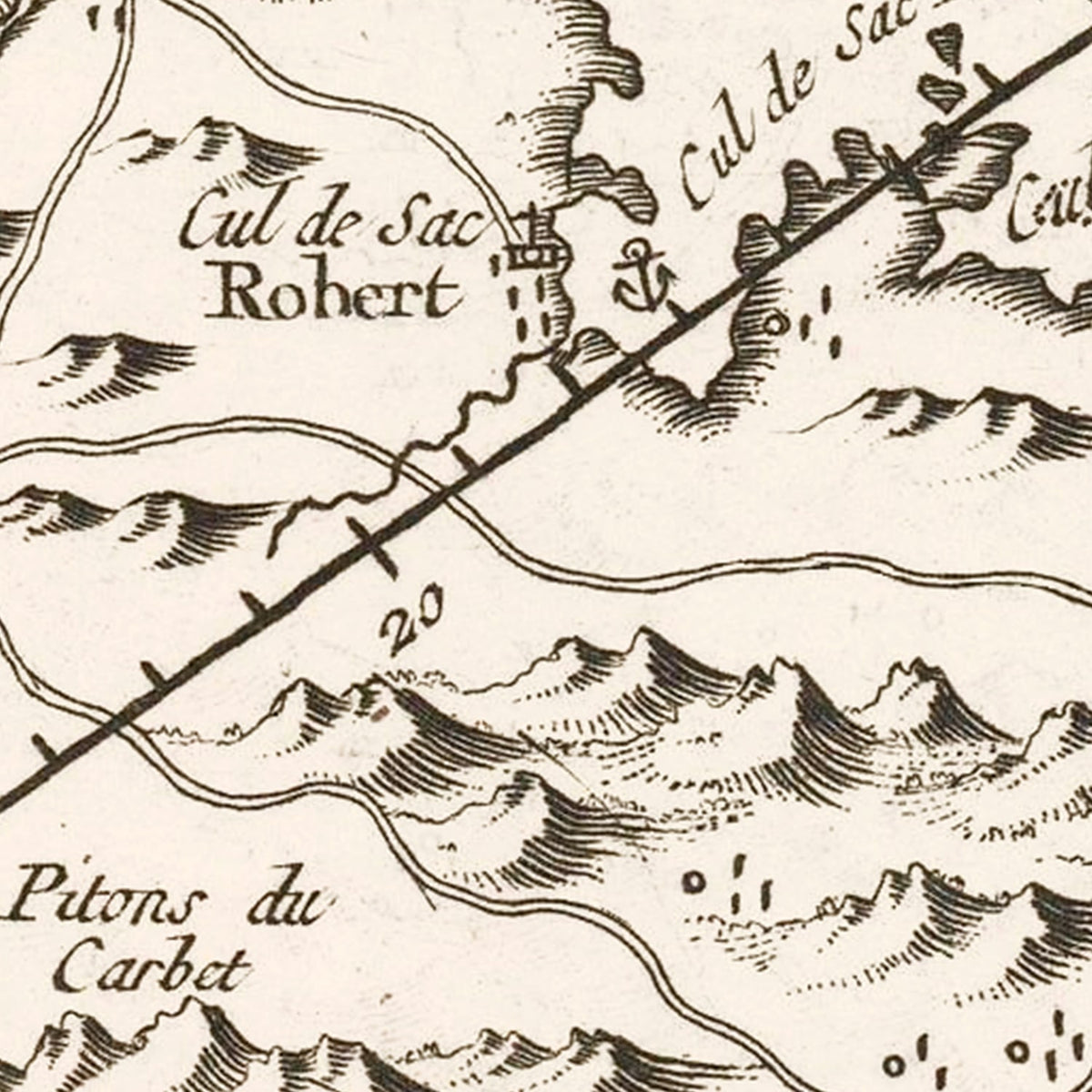 Restored historic details from the 1780 region map of County