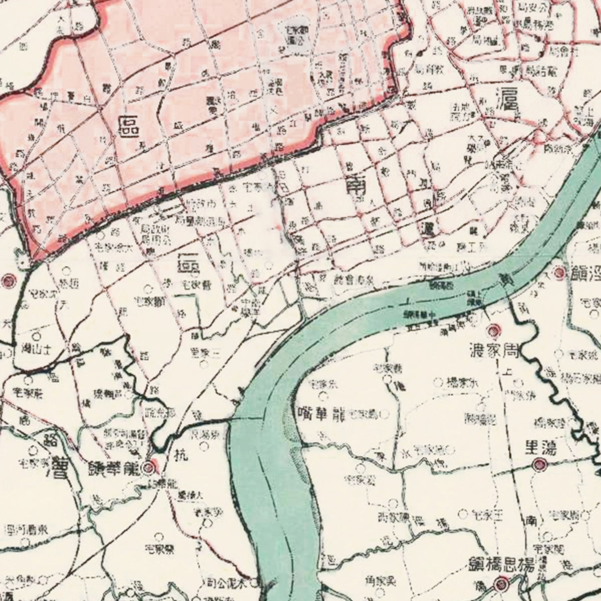 Restored historic details from the 1932 city map of Shanghai