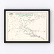 Khiva Vintage Map 1875