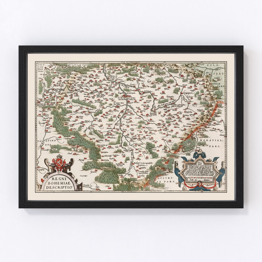Bohemia Vintage Map 1587