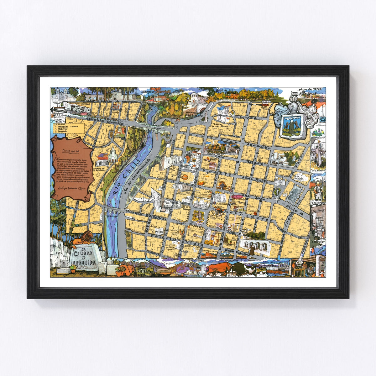 Arequipa Vintage Map 1975