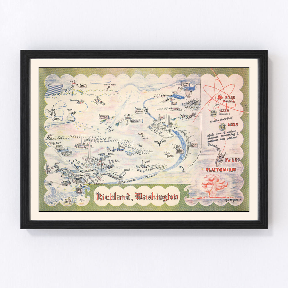 Richland Vintage Map 1946