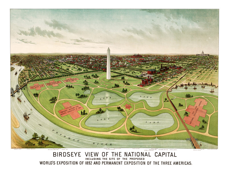 Size comparison using Vintage Map of Washington, DC 1892