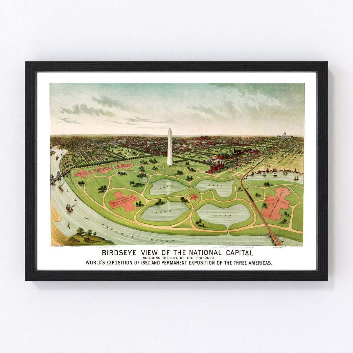 Washington Vintage Map 1892