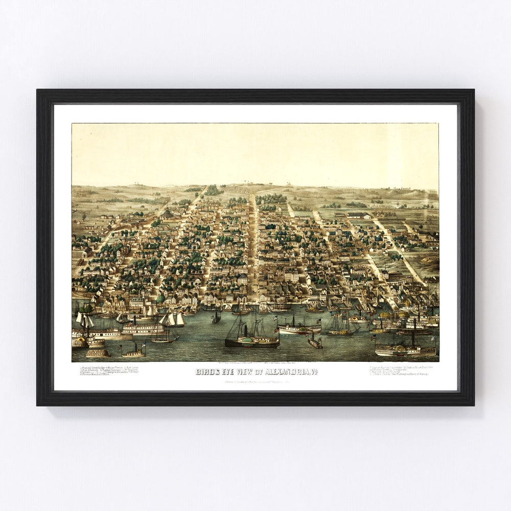 Alexandria Vintage Map 1863