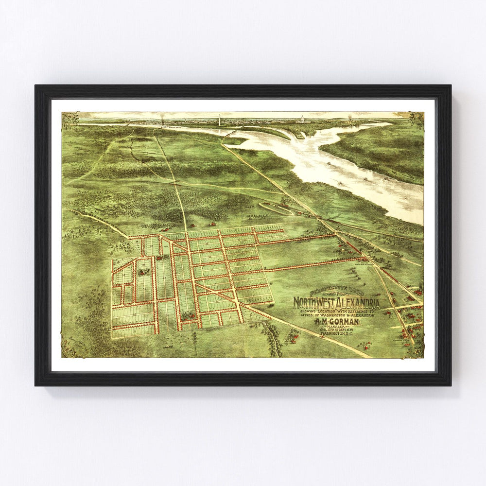 Alexandria Vintage Map 1890