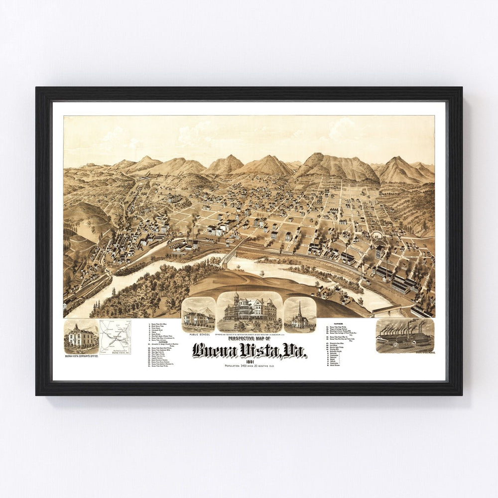 Buena Vista Vintage Map 1891
