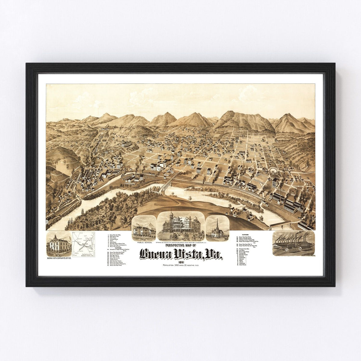 Buena Vista Vintage Map 1891