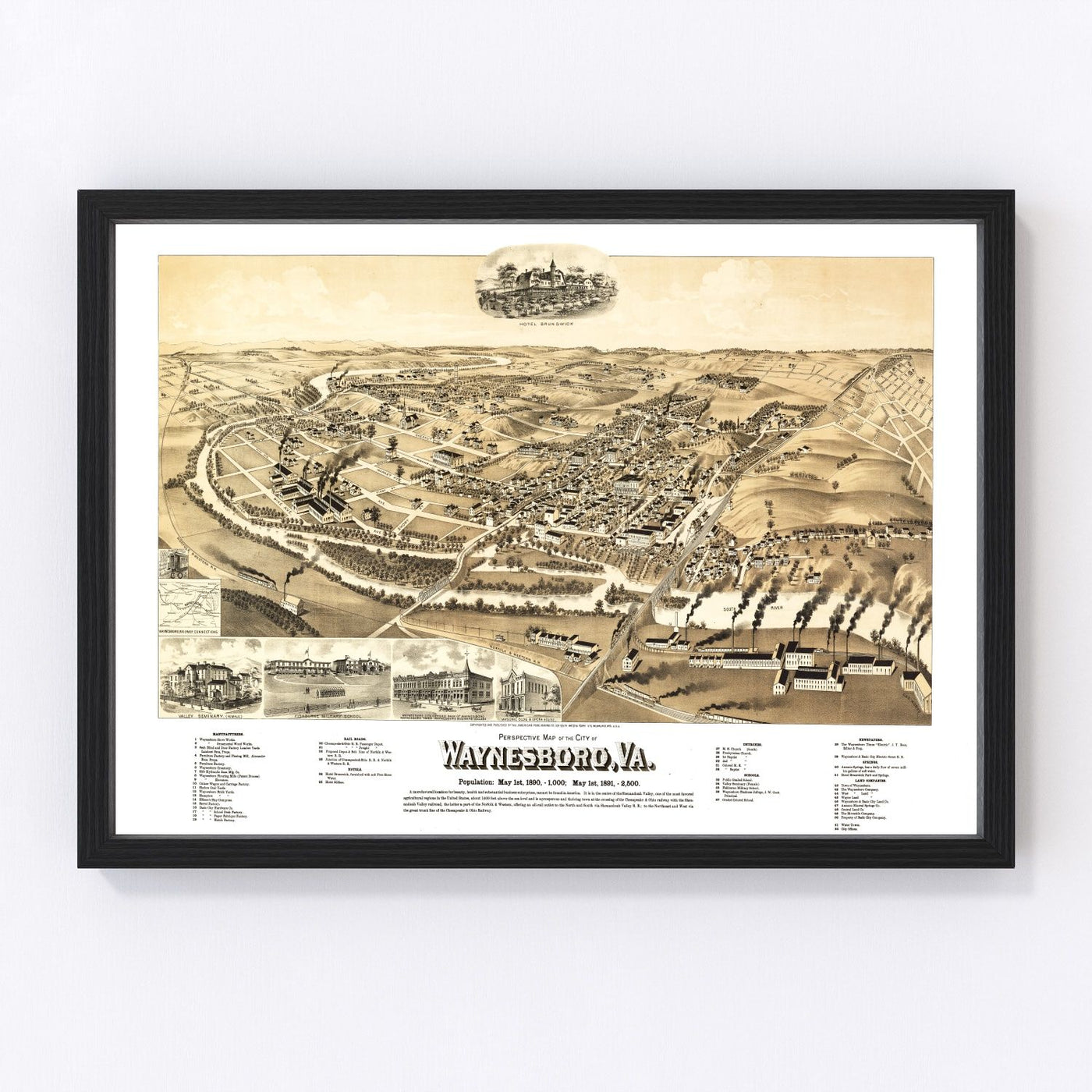 Waynesboro Vintage Map 1891