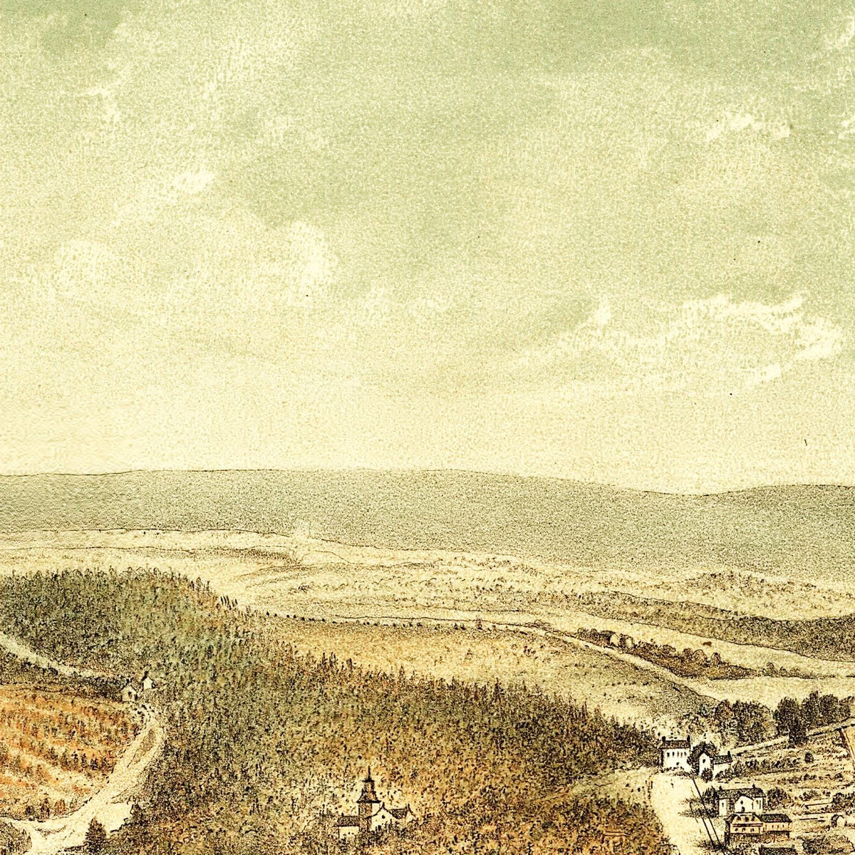 Restored historic details from the 1889 city map of Berkeley Springs, Virginia